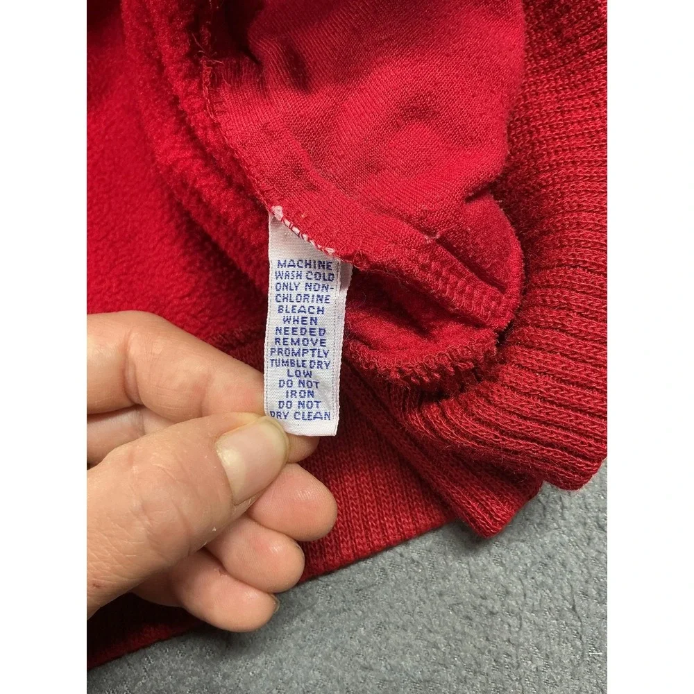 Polo Ralph Lauren Hoodie Mens XL Red USA Flag Fleece 1/4 Zip Hooded Pullover 90s